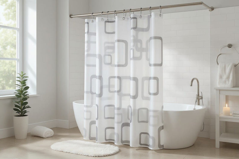 Waterproof Shower Curtain – 200 × 180 cm | Easy Clean & Bathroom Splash Protection