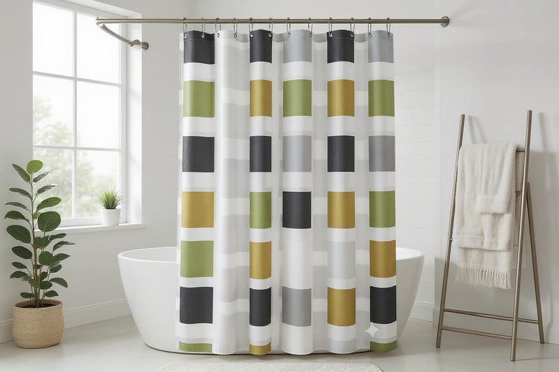 Waterproof Shower Curtain – 200 × 180 cm | Easy Clean & Bathroom Splash Protection