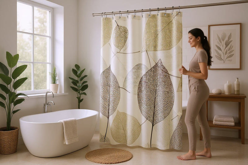 Waterproof Shower Curtain – 200 × 180 cm | Easy Clean & Bathroom Splash Protection