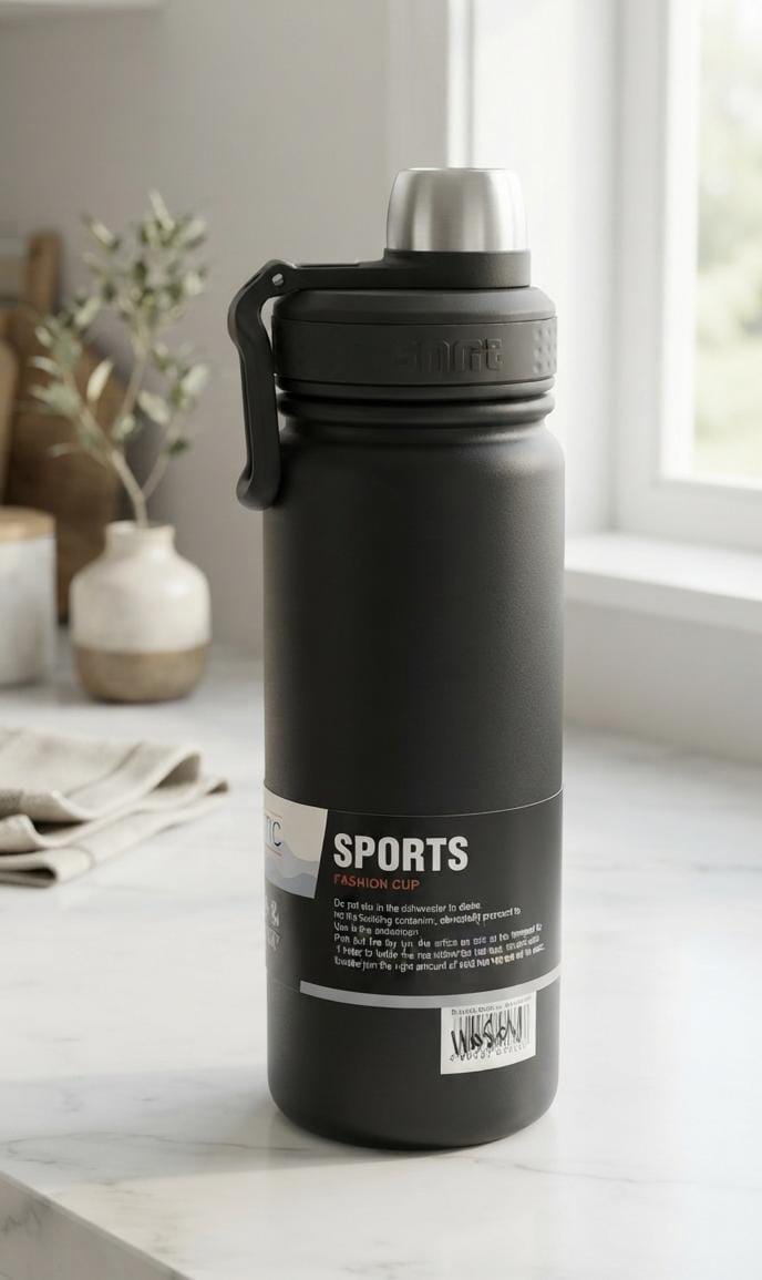 HOMETIC Stainless Steel Insulated Sports Water Bottle | Leakproof Vacuum Flask for Gym, Office & Travel
