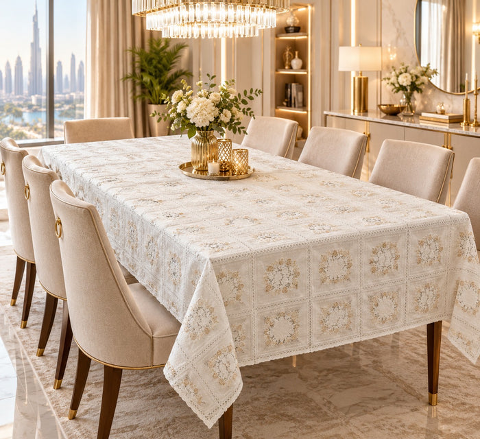 Lace Table Cover – Elegant Decorative Dining Tablecloth for Home