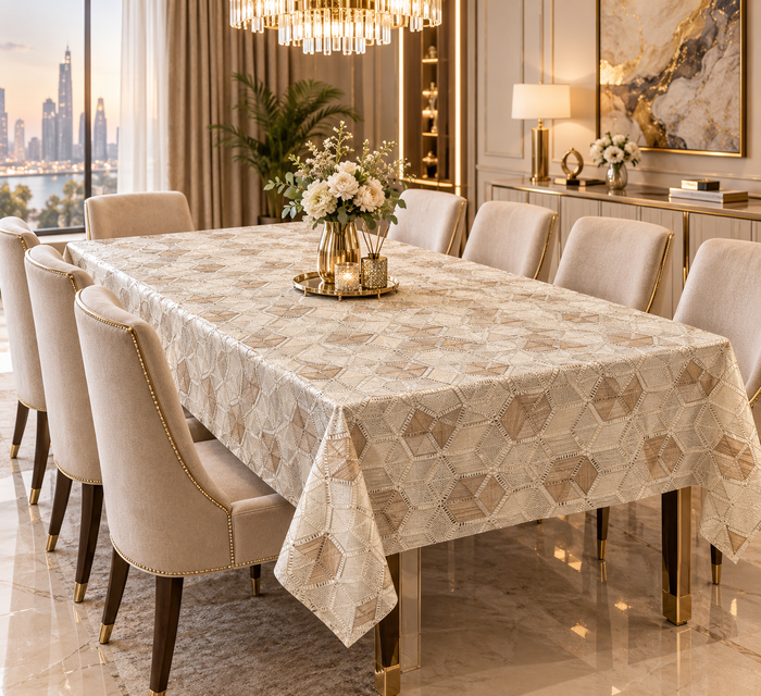 Lace Table Cover – Elegant Decorative Dining Tablecloth for Home