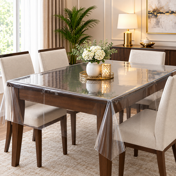 Transparent Table Sheet & Waterproof Dining Table Cover | Clear Table Protector