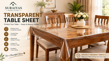 Transparent Table Sheet & Waterproof Dining Table Cover | Clear Table Protector