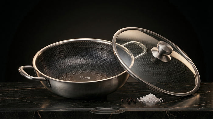 Presto Premium Karahi Cooking Pot with Lid | 26cm, 28cm & 30cm