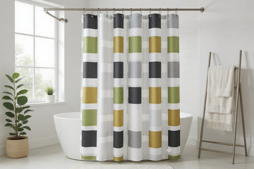 Waterproof Shower Curtain – 200 × 180 cm | Easy Clean & Bathroom Splash Protection
