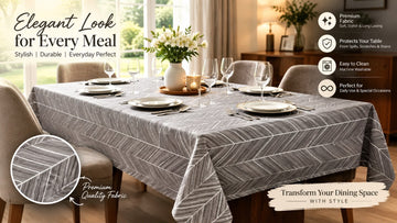 Premium Waterproof Dining Table Cover | Washable Table Protector for 4, 6 & 8 Seater Tables