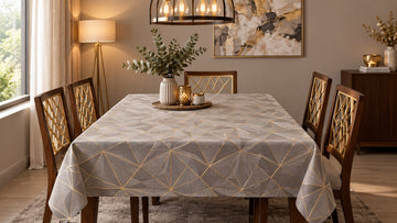 Premium Waterproof Dining Table Cover | Washable Table Protector for 4, 6 & 8 Seater Tables