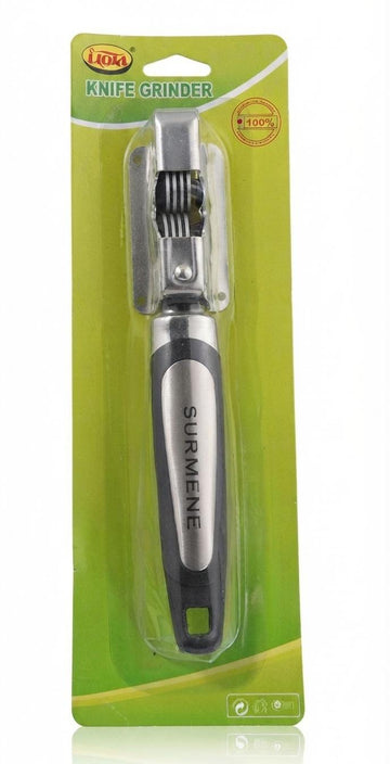 Knife Grinder Sharpener – Manual Kitchen Knife Sharpening Tool with Comfortable Grip