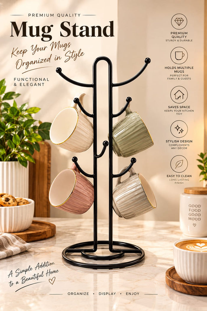 Mug Stand – Coffee Cup Holder & Kitchen Mug Organizer