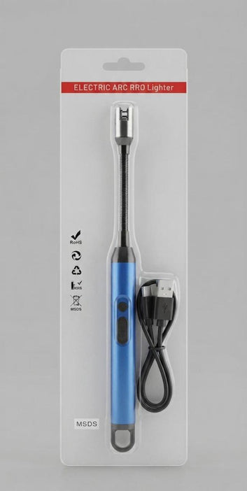 USB Rechargeable Electric Arc Lighter | Windproof Flameless Plasma Lighter for Kitchen, Candles & BBQ