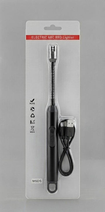 USB Rechargeable Electric Arc Lighter | Windproof Flameless Plasma Lighter for Kitchen, Candles & BBQ