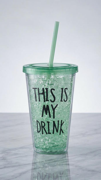 Reusable Acrylic Cold Cup with Straw & Lid | BPA-Free Iced Coffee, Juice & Smoothie Tumbler